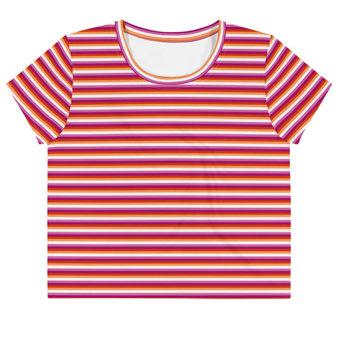 Lesbian Flag Crop Tee