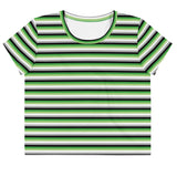 Aromantic / Demiromantic Flag Crop Tee