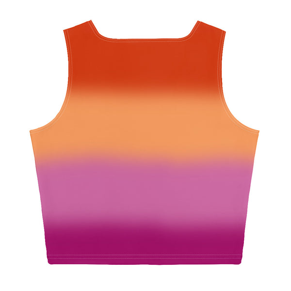 Lesbian Blurred Flag Crop Top