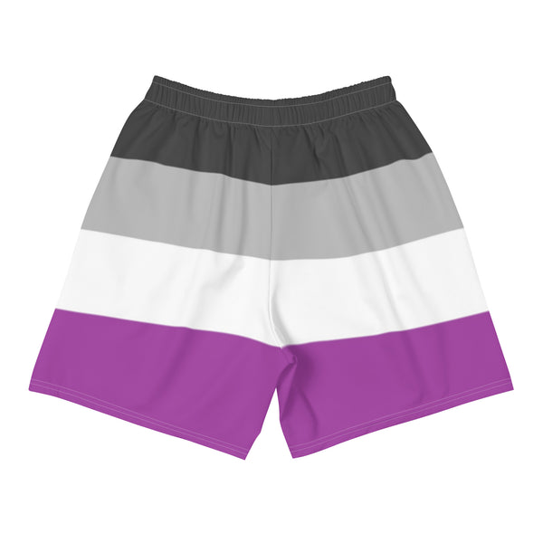 Asexual / Demisexual Flag Long Athletic Shorts