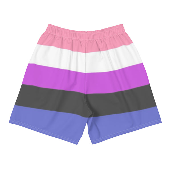 Genderfluid Flag Long Athletic Shorts