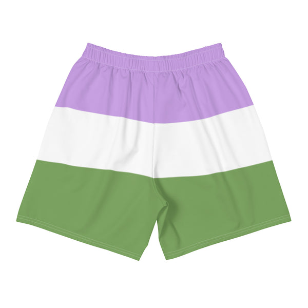 Genderqueer Flag Long Athletic Shorts