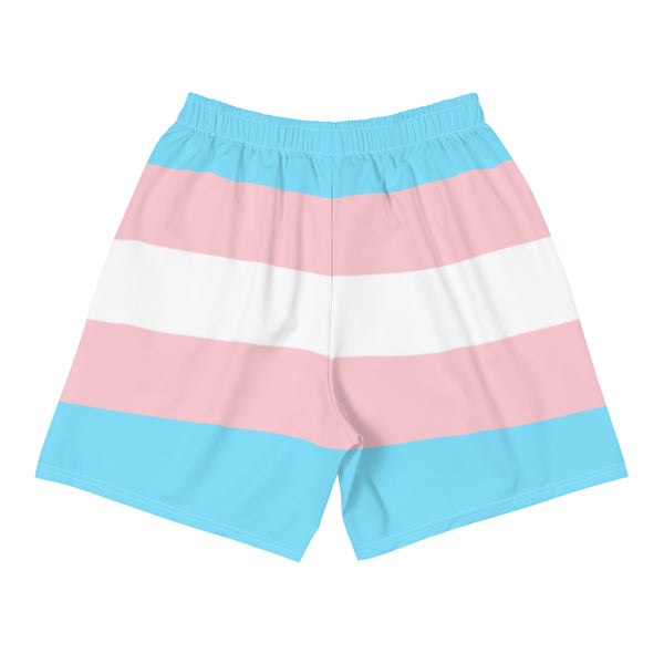 Transgender Flag Long Athletic Shorts