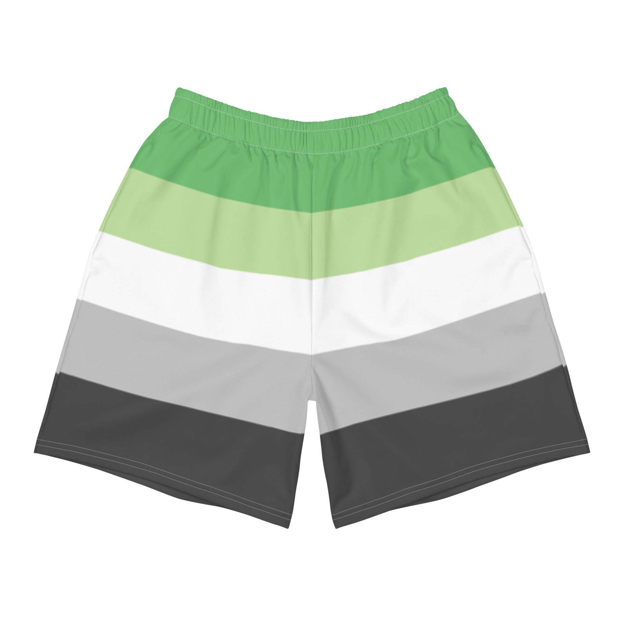 Aromantic Flag Long Athletic Shorts