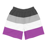 Asexual / Demisexual Flag Long Athletic Shorts