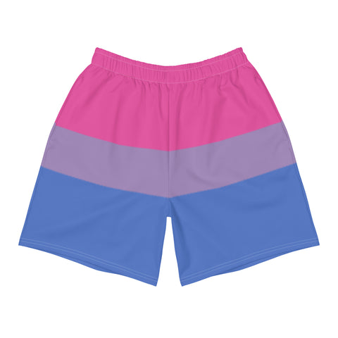 Bisexual Flag Long Athletic Shorts