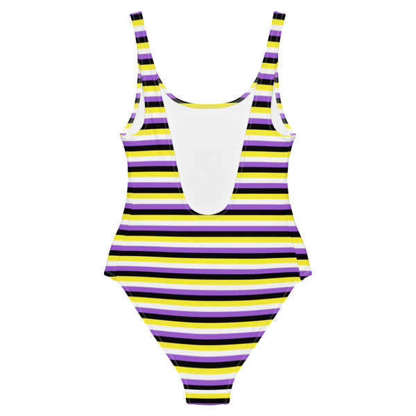 Non-Binary Flag One-Piece Swimsuit