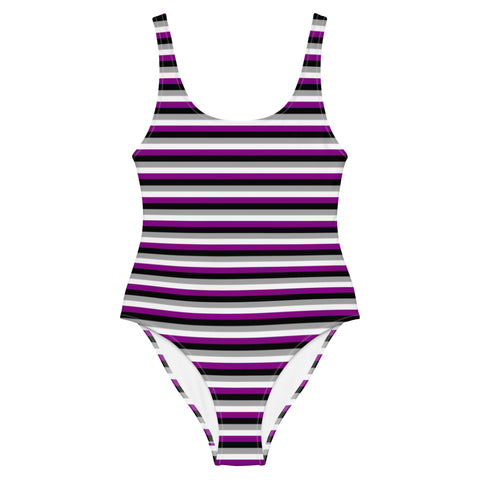 Asexual / Demisexual Flag One-Piece Swimsuit