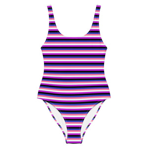 Genderfluid Flag One-Piece Swimsuit
