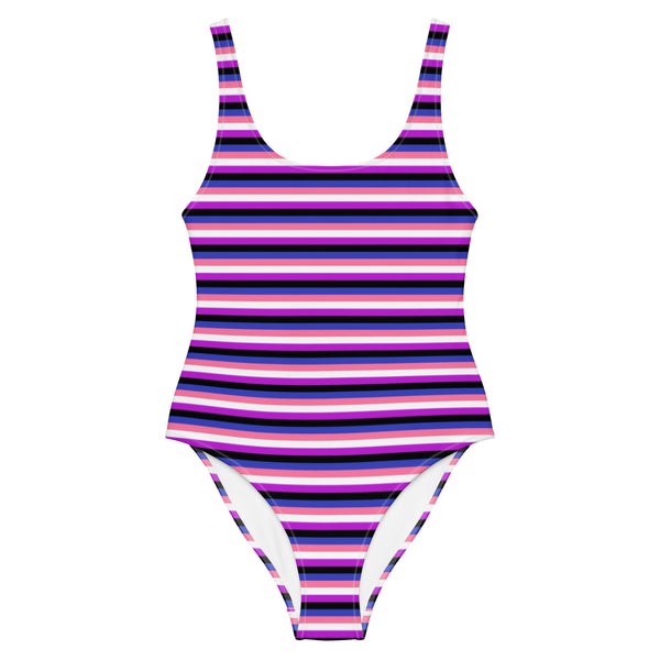 Genderfluid Flag One-Piece Swimsuit