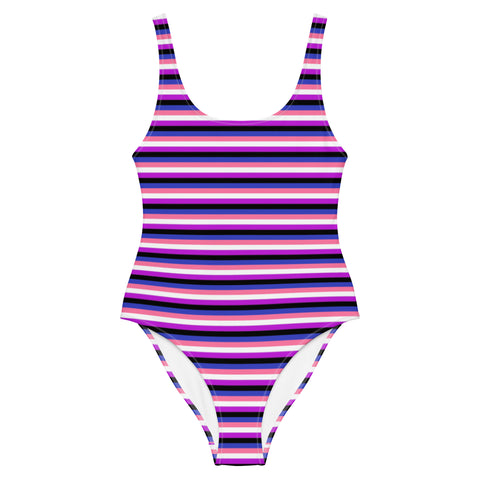 Genderfluid Flag One-Piece Swimsuit