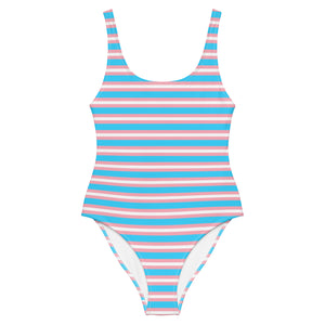 Transgender Flag One-Piece Swimsuit