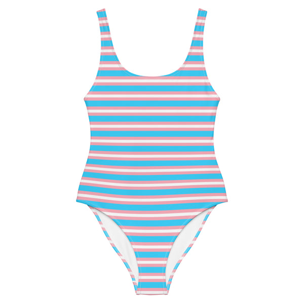 Transgender Flag One-Piece Swimsuit