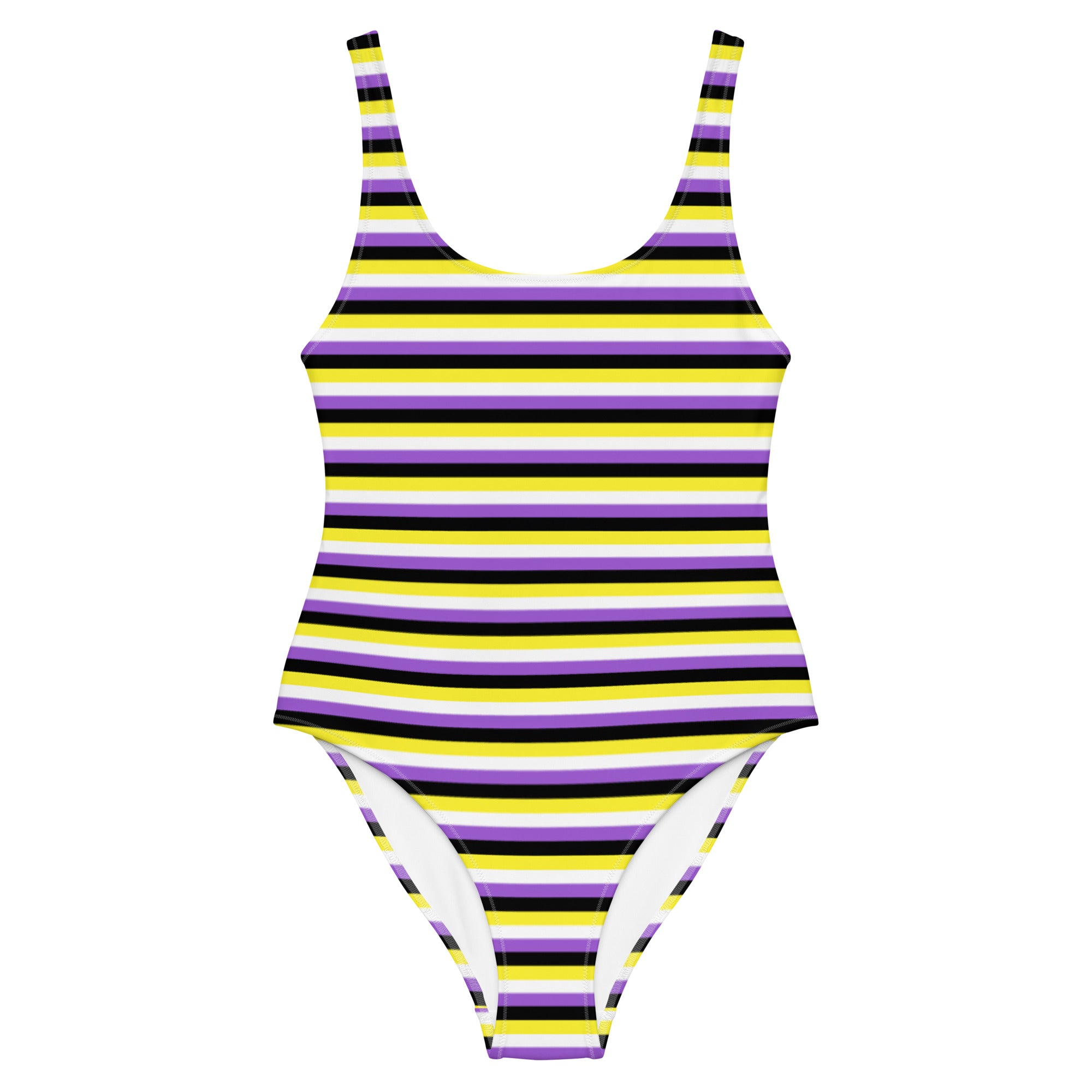 Non-Binary Flag One-Piece Swimsuit