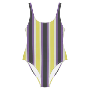 Retro Non-Binary One-Piece Swimsuit