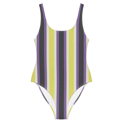 Retro Non-Binary One-Piece Swimsuit