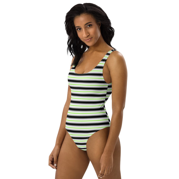 Agender Flag One-Piece Swimsuit