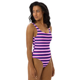 Genderfluid Flag One-Piece Swimsuit
