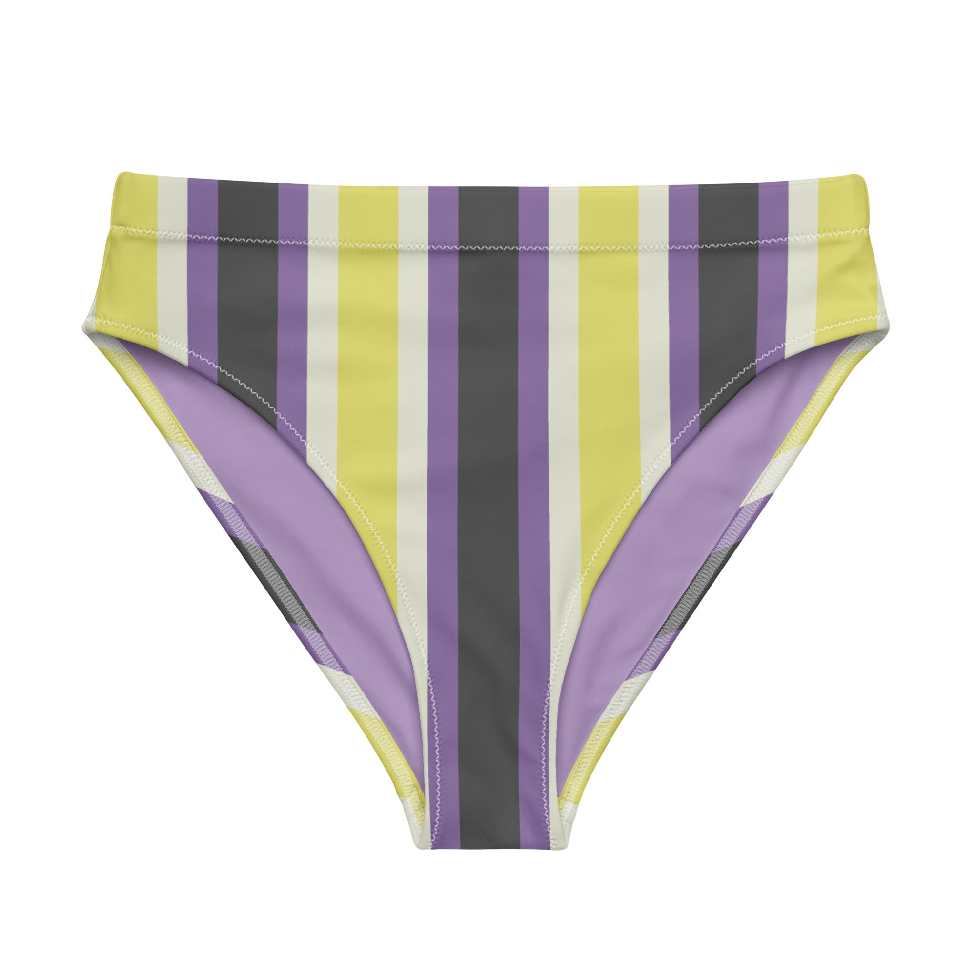 Retro NonBinary High-Waisted Bikini Bottom