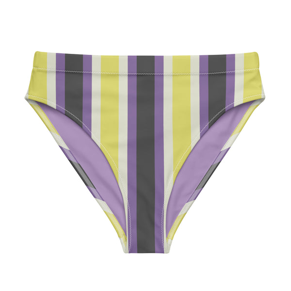 Retro NonBinary High-Waisted Bikini Bottom