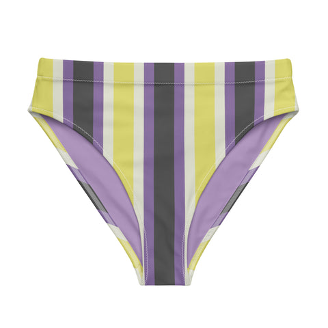 Retro NonBinary High-Waisted Bikini Bottom