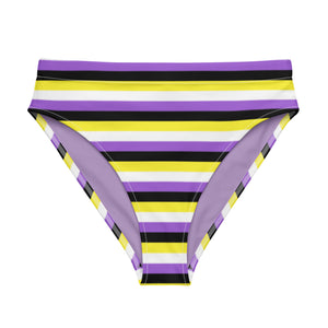 Non-Binary Flag High-Waisted Bikini Bottom