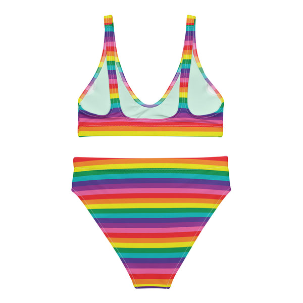 Original Rainbow Flag High-Waisted Bikini