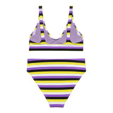 Non-Binary Flag High-Waisted Bikini