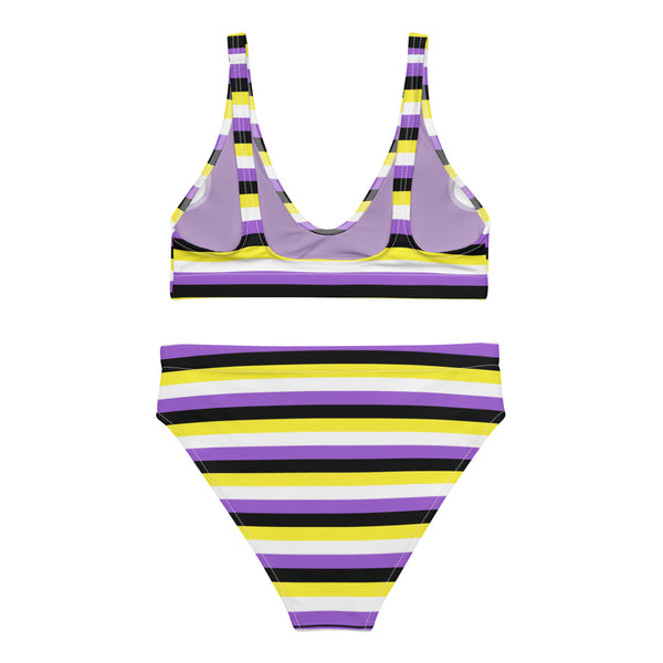 Non-Binary Flag High-Waisted Bikini