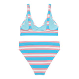 Transgender Flag High-Waisted Bikini