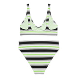 Agender Flag High-Waisted Bikini