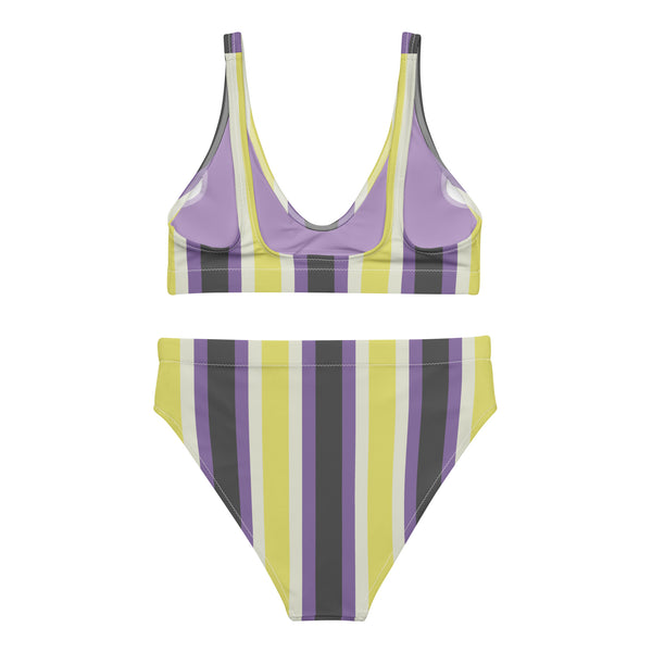 Retro Non-Binary High-Waisted Bikini