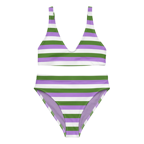 Genderqueer Flag High-Waisted Bikini