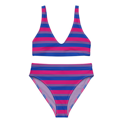 Bisexual Flag High-Waisted Bikini