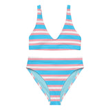 Transgender Flag High-Waisted Bikini