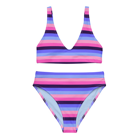 Omnisexual Flag High-Waisted Bikini