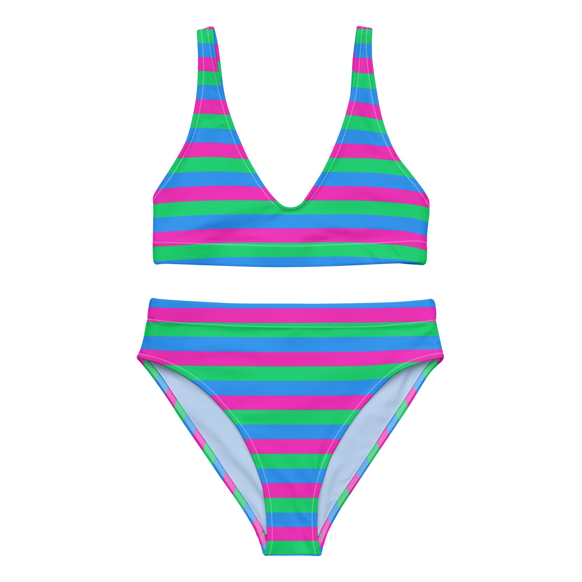 Polysexual Flag High-Waisted Bikini