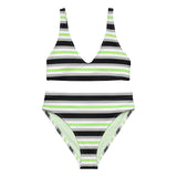 Agender Flag High-Waisted Bikini