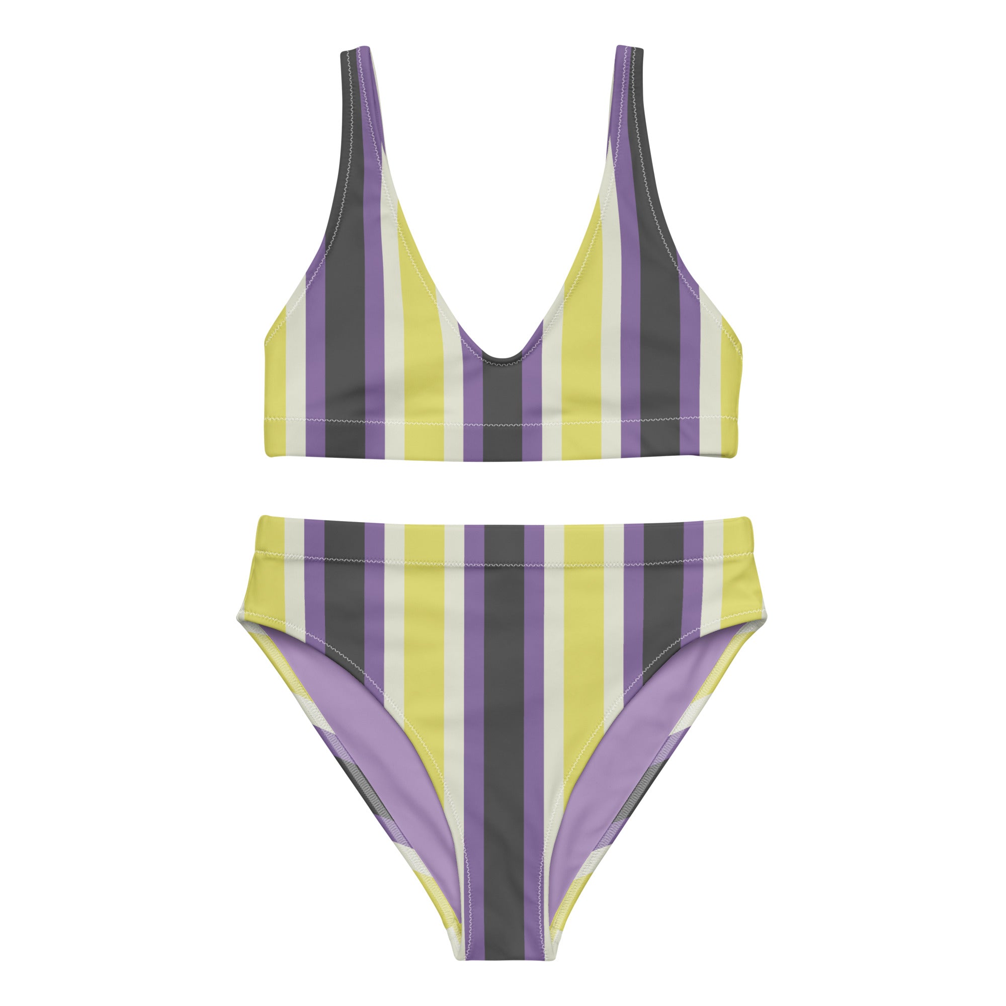 Retro Non-Binary High-Waisted Bikini