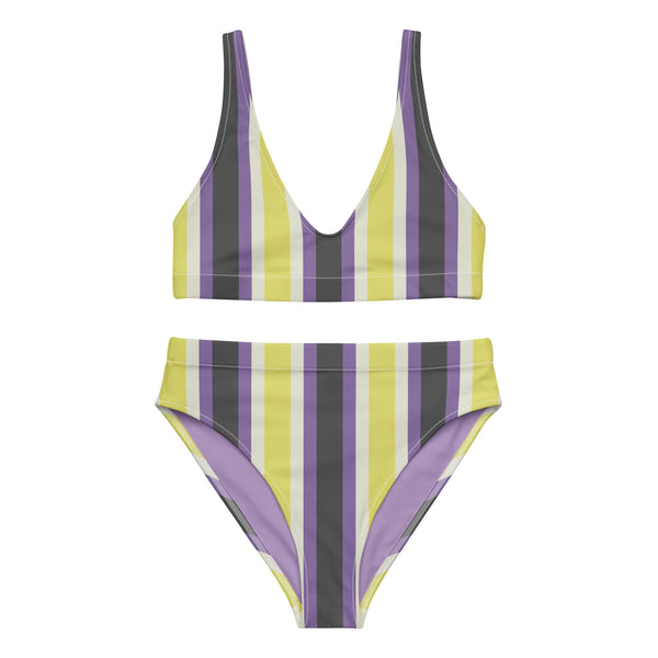 Retro Non-Binary High-Waisted Bikini