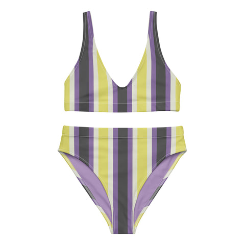 Retro Non-Binary High-Waisted Bikini