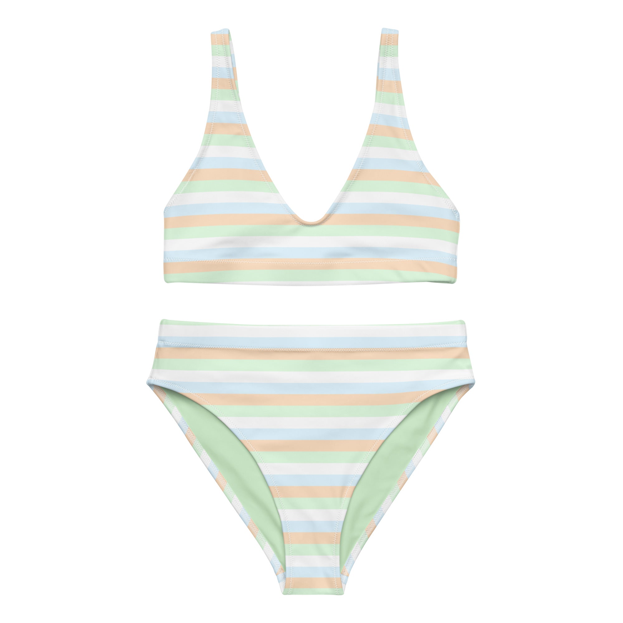 Unlabeled Flag High-Waisted Bikini