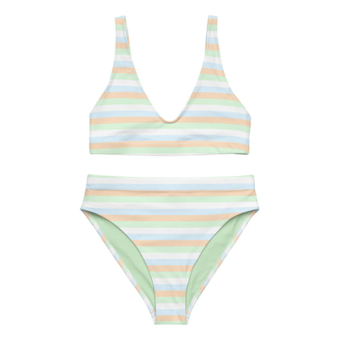 Unlabeled Flag High-Waisted Bikini