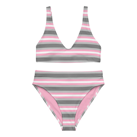 Demigirl Flag High-Waisted Bikini