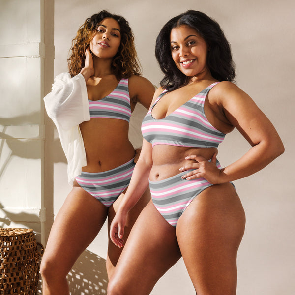 Demigirl Flag High-Waisted Bikini