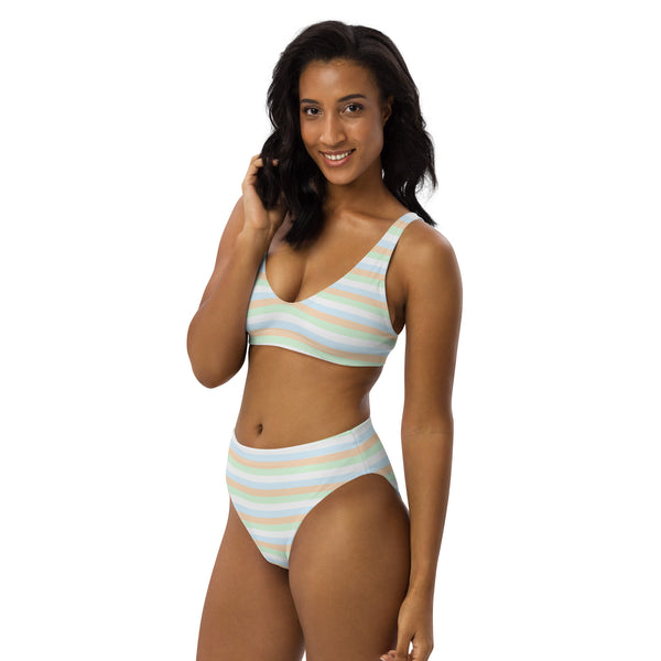 Unlabeled Flag High-Waisted Bikini