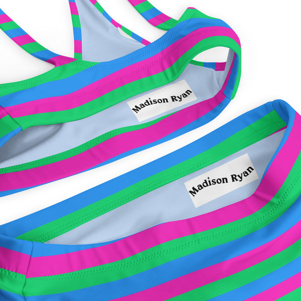 Polysexual Flag High-Waisted Bikini