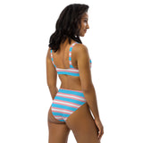Transgender Flag High-Waisted Bikini