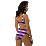 Genderfluid Flag High-Waisted Bikini
