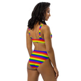 Rainbow Flag High-Waisted Bikini